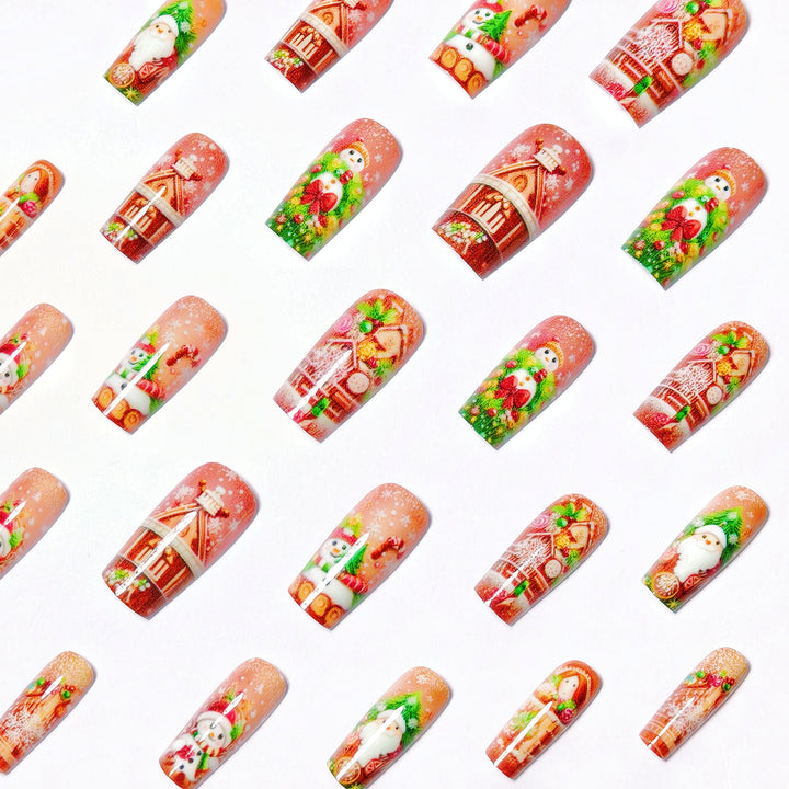Festive 3D Holiday-Themed Nail Art Bowlift