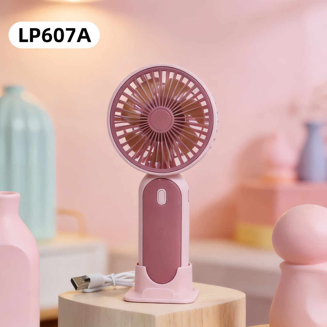 Women Portable USB Hand Fan with Flexible Stand Bowlift