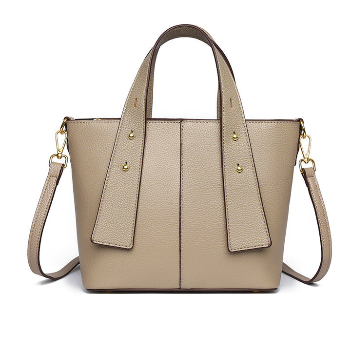 Textured Vegan Leather Multi-Pocket Tote Bowlift