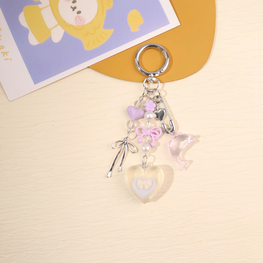 Playful keychain with colorful charms Bowlift