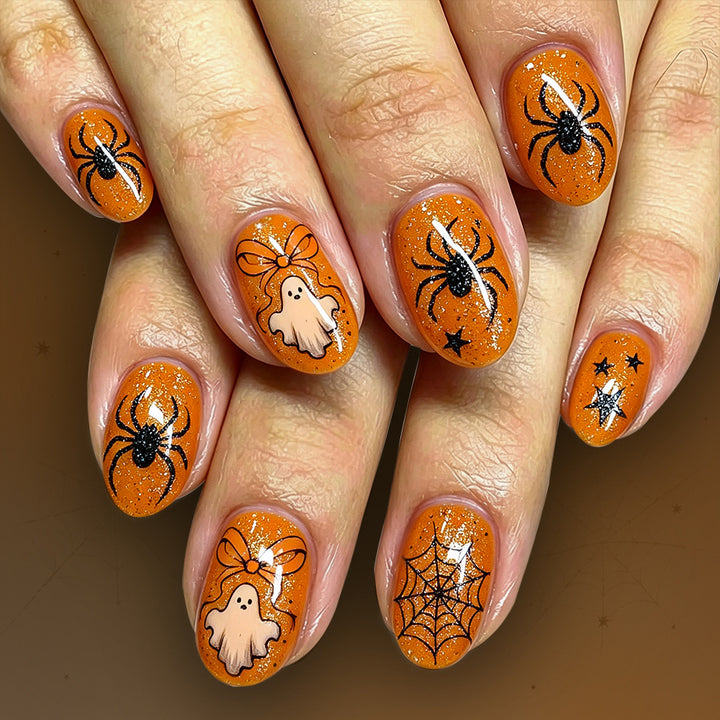 Spooky Themed Glitter Nail Art Set Bowlift