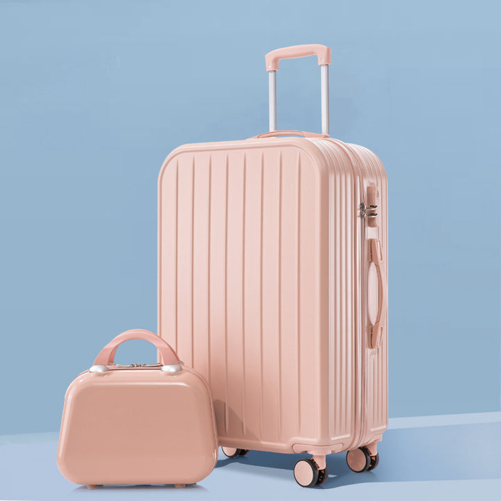 Unisex Stylish Ridged Hard-Shell Suitcase Bowlift