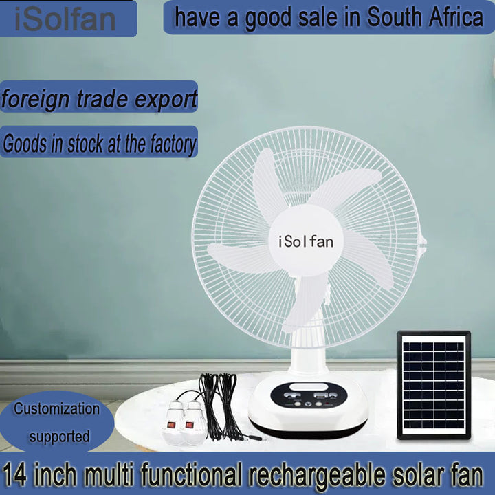 Ladies solar-powered table fan with remote control and adjustable speed Bowlift