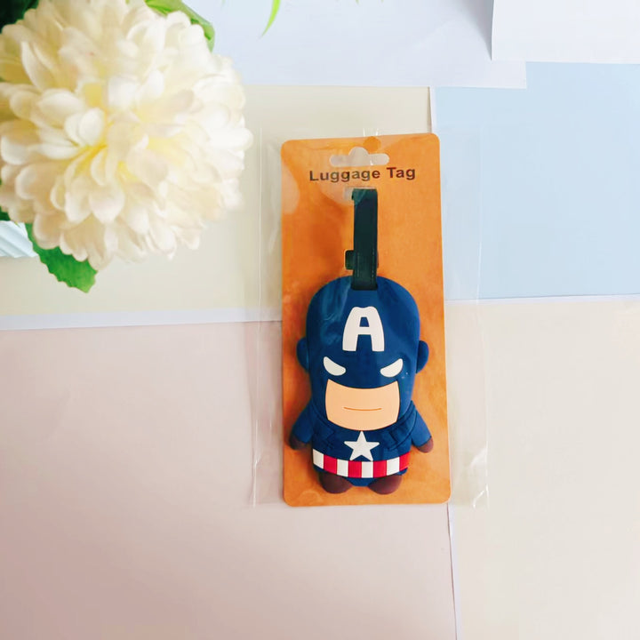Unisex Silicone Superhero-Themed Luggage Tag Bowlift