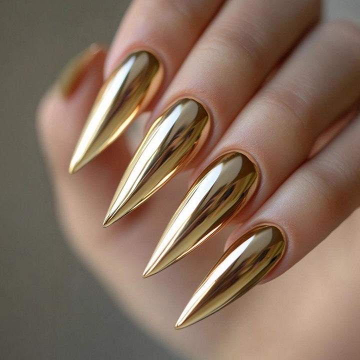Artifical nails with Faceted Design Bowlift