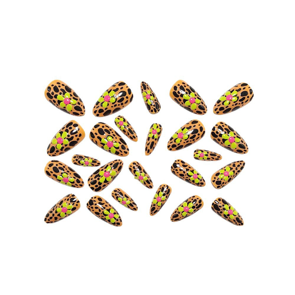 Artificial Nail Decoration In Unique Leopard Pattern Bowlift