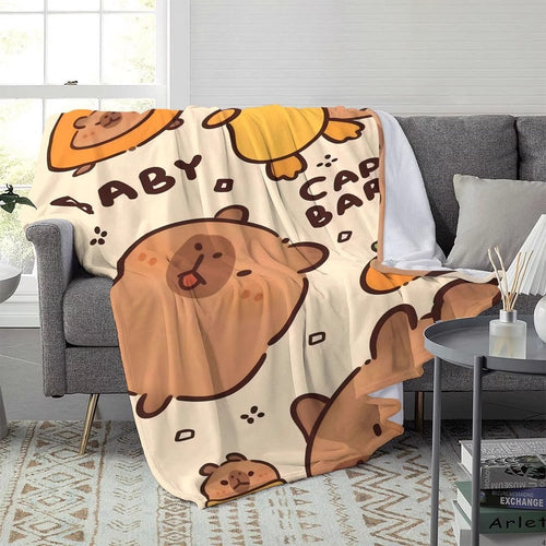 Fun Cartoon-Themed Plush Throw Blanket