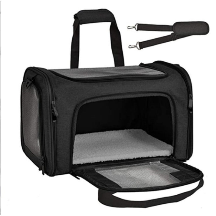 Pet Carrier with Breathable Mesh and Secure Ventilation System Bowlift