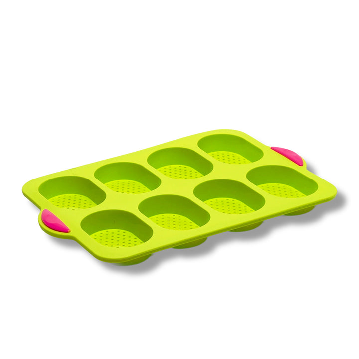 Silicone muffin baking pan with non-stick coating and practical handles Bowlift