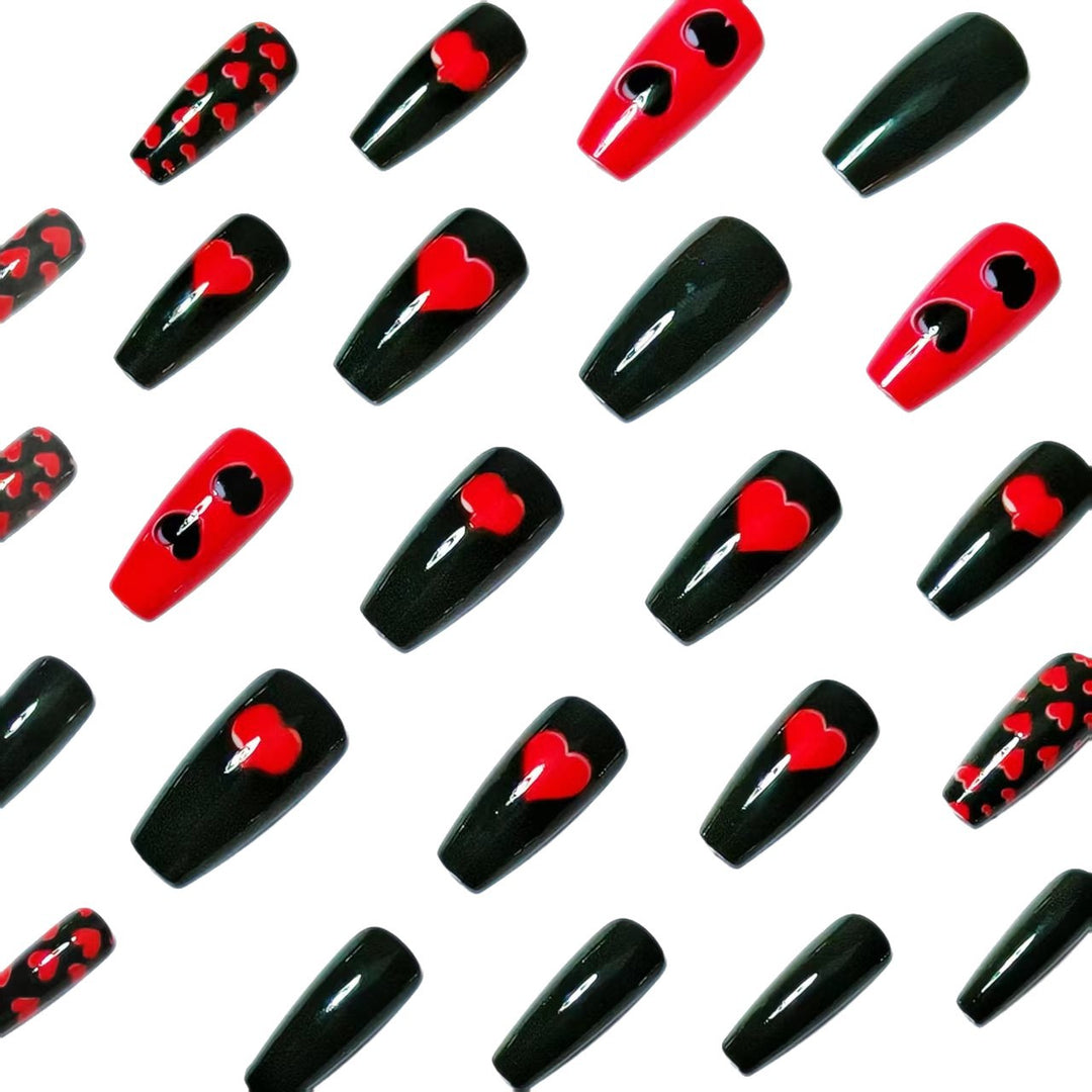Artistic Heart-Designed Nail Art Bowlift