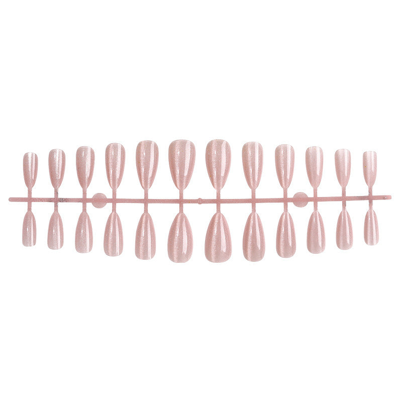 Elegant Artificial Nail Set with Shimmering Finish Bowlift
