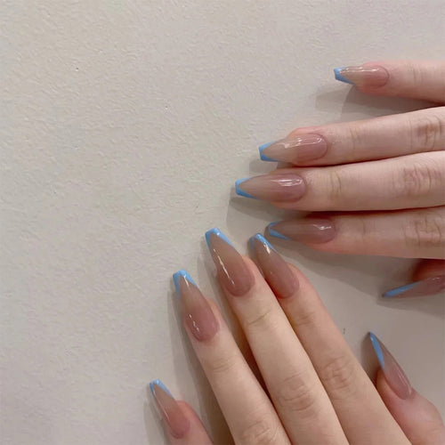 Artistic Stiletto Nails with Ombre Design Bowlift