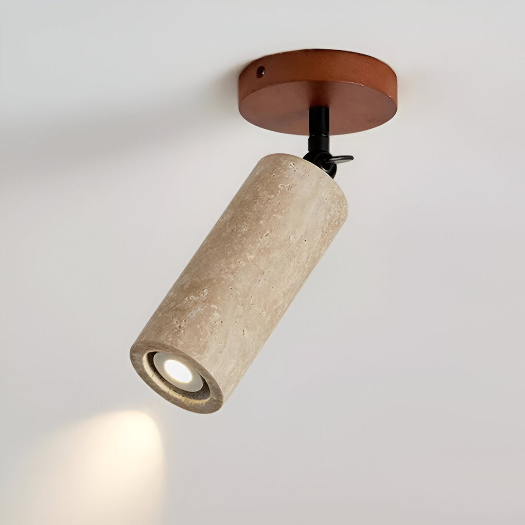 BowLift | Adjustable Travertine Wood LED Wall Lamp and Ceiling Lamp
