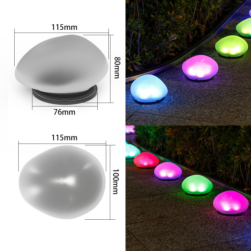 Rechargeable LED Pebble Pathway Lights Waterproof Garden Accent Bowlift