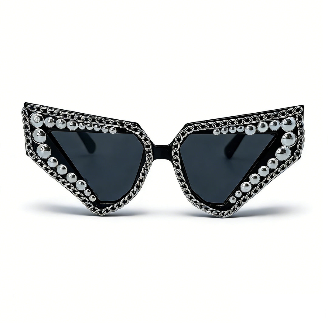 Women's sunglasses with unique triangular frame and sparkling accents Bowlift
