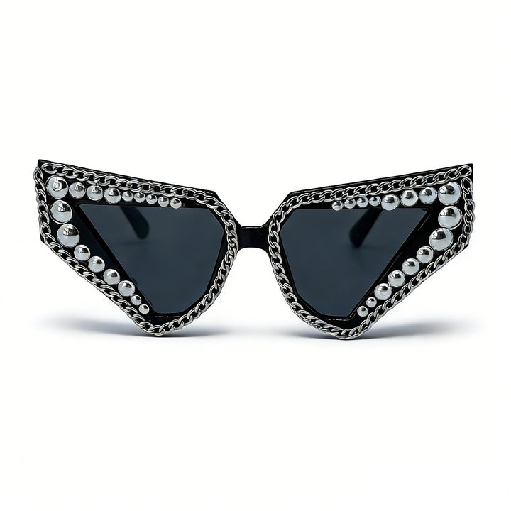 Women's sunglasses with unique triangular frame and sparkling accents Bowlift