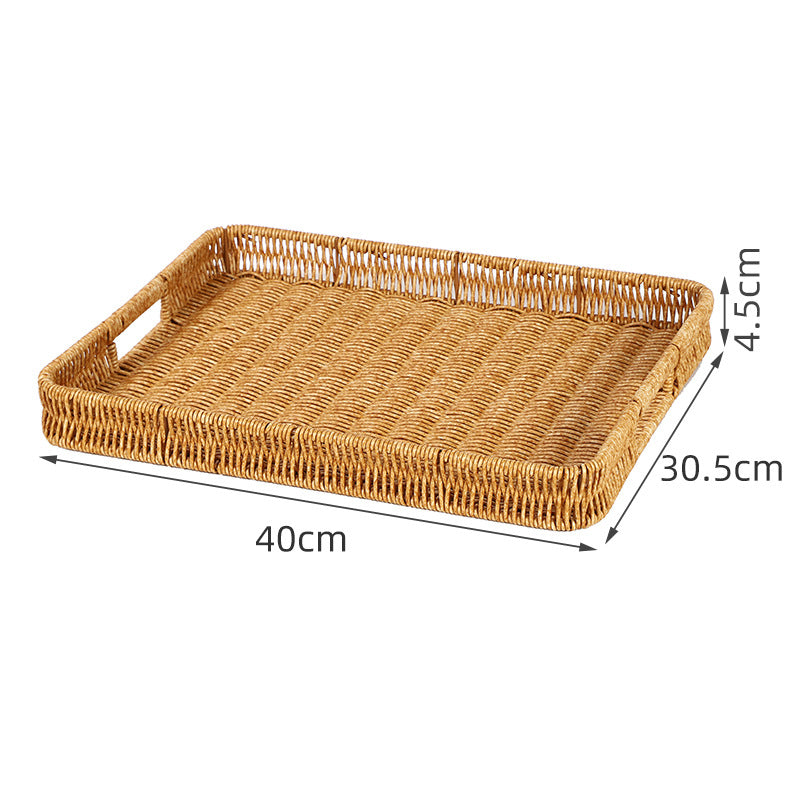 Round Artisan Woven Serving Tray Bowlift