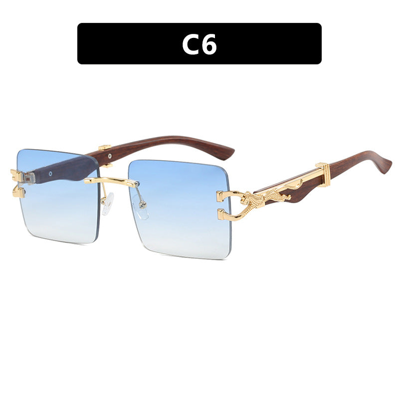 Ladies elegant square sunglasses with high-quality wooden frame Bowlift