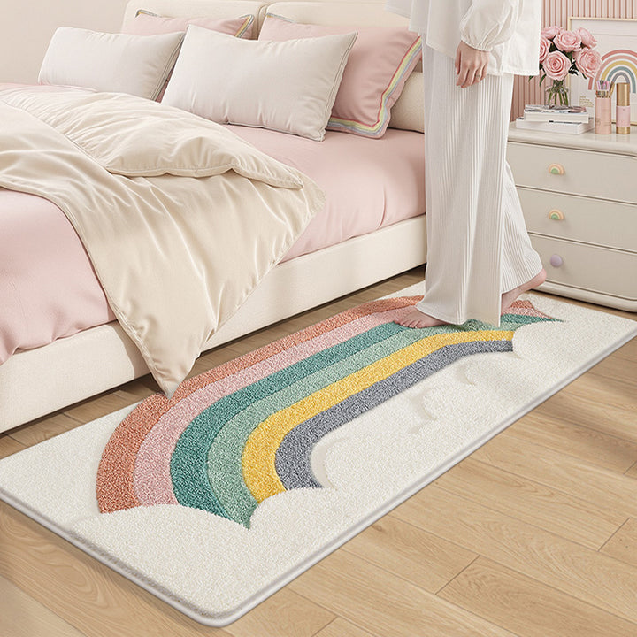 Textured Rainbow Bath Rug Bowlift