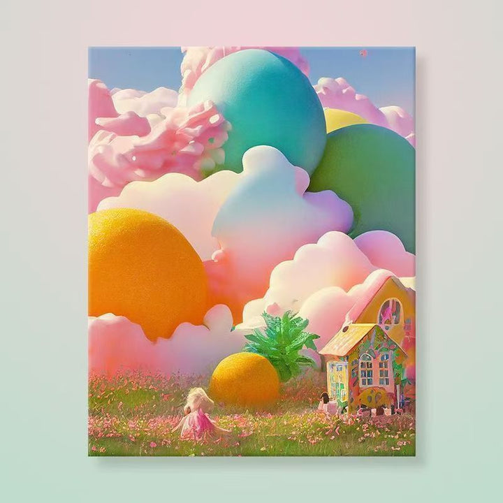 Whimsical Fantasy Landscape Canvas Art Bowlift