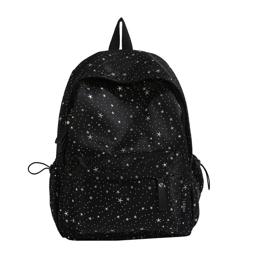 Star-Printed School Backpack