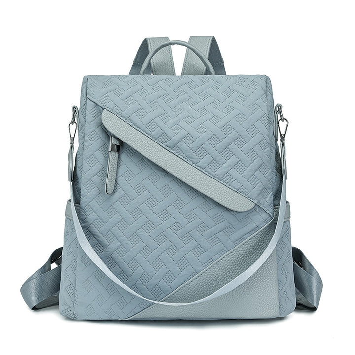 Elegant Textured Leather Backpack Bowlift