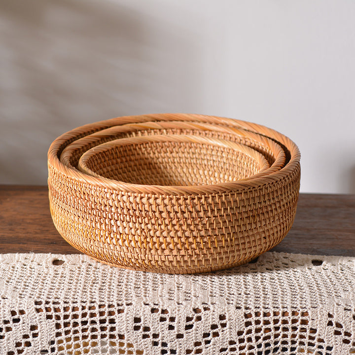 Ladies' beef decoration basket made of natural material Bowlift