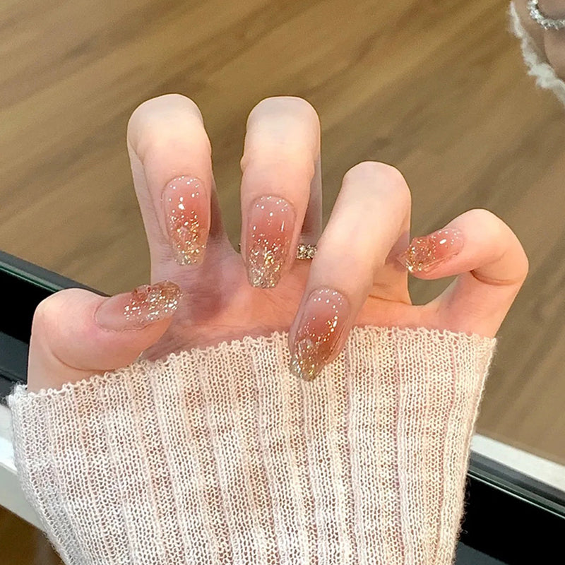 Decorative Ombre Press-On Nails Bowlift