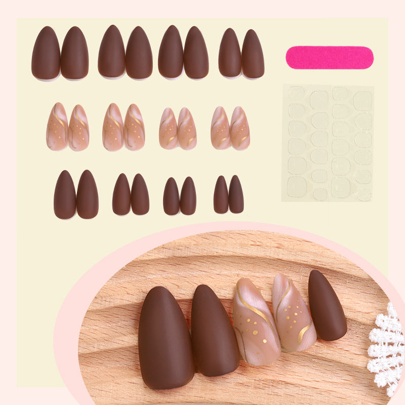 Premium Press-On Nail Art Set with Elegant Matte and Glossy Finish Bowlift