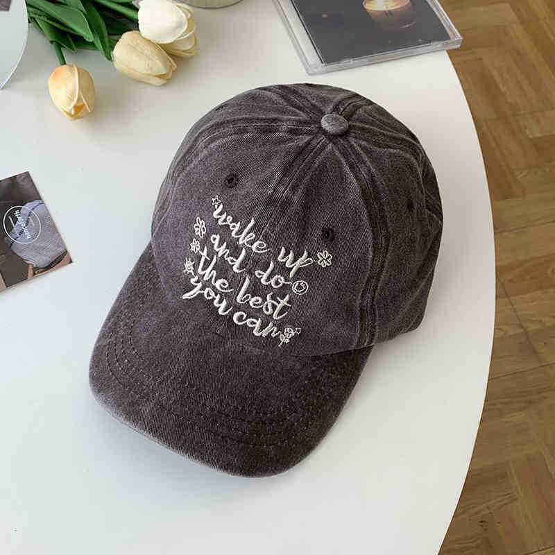 Women's Motivational Embroidered Cap Bowlift