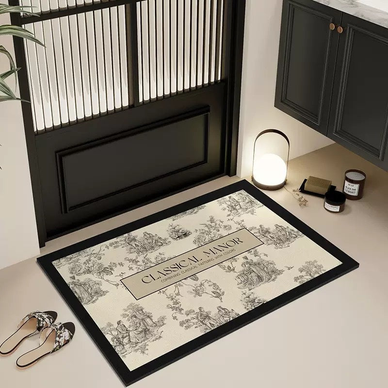 Elegant Country-Themed Bathroom Mat Bowlift