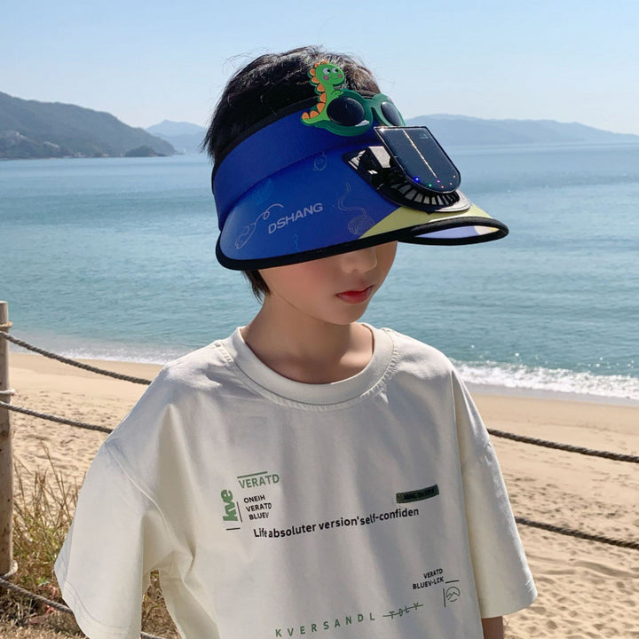 Solar Powered Fan Sunshade for Kids with Adjustable Closure Bowlift
