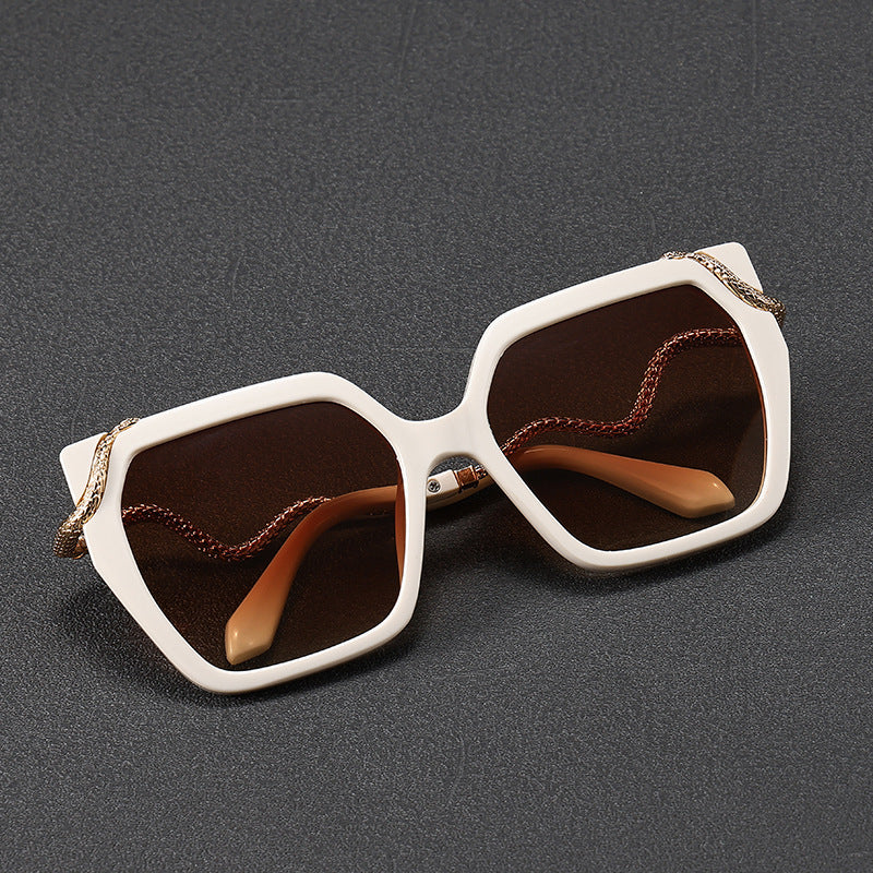 Luxury Oversized Hexagonal Sunglasses