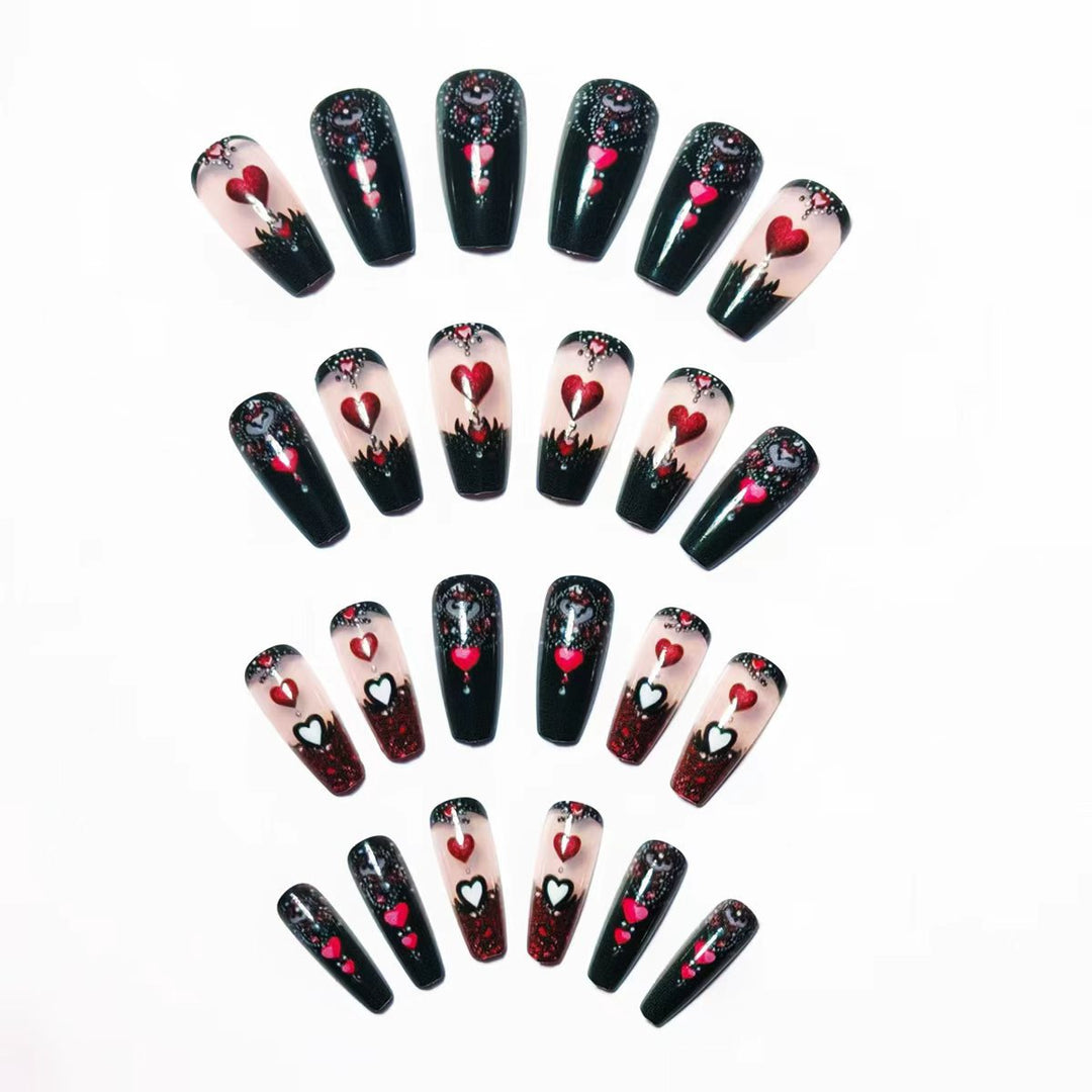 Romantic Heart-Inspired Nail Art Set Bowlift