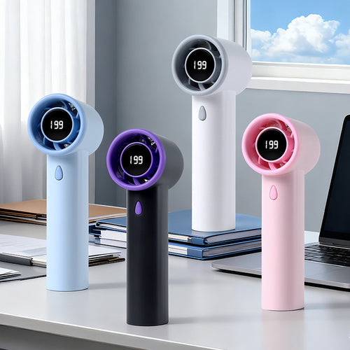 Unisex Portable Handheld Fan with Digital Speed Display Bowlift 1782010580
