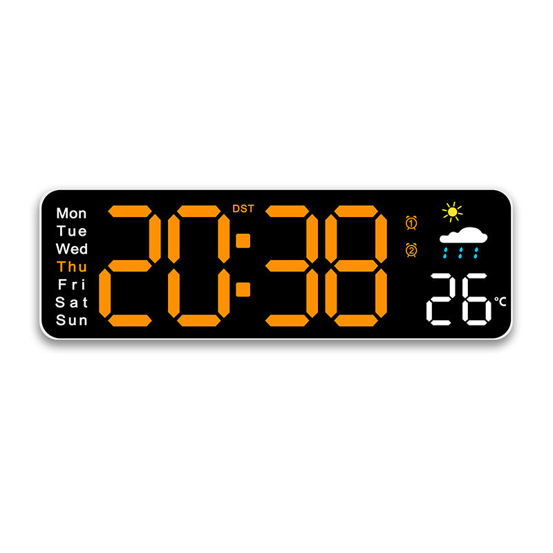 Digital radio alarm clock with temperature and day of the week display Bowlift