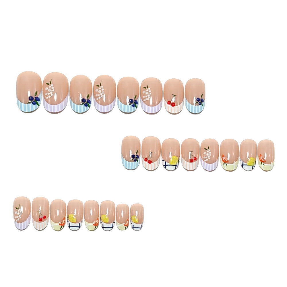Artificial nails with cheerful flower designs Bowlift