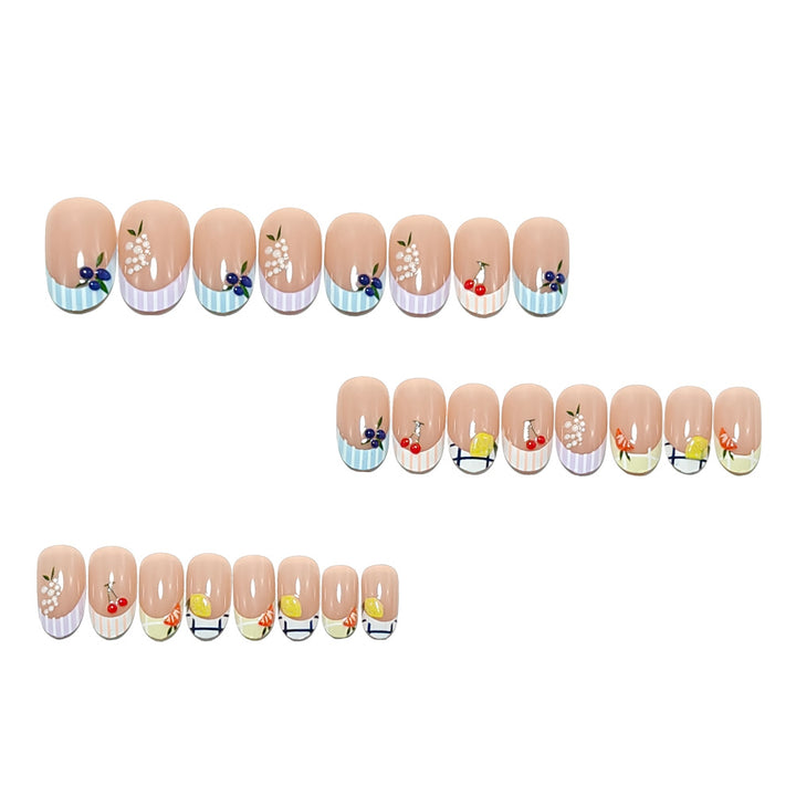 Artificial nails with cheerful flower designs Bowlift