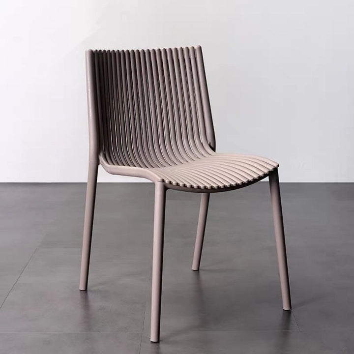 Contemporary Slatted Dining Chair Bowlift