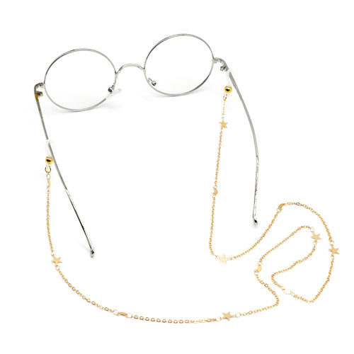Stylish Star-Detail Eyewear Chain Bowlift