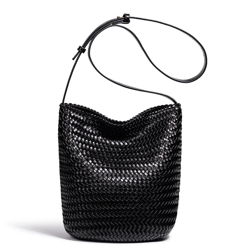 Textured Woven Crossbody Bag Bowlift
