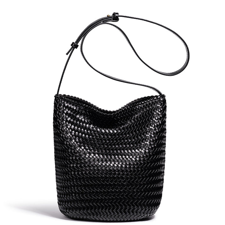 Textured Woven Crossbody Bag Bowlift