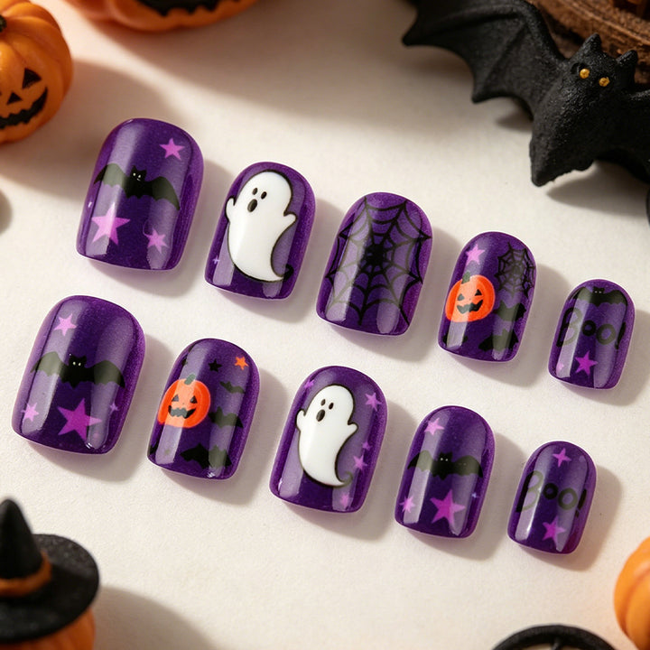Halloween-Themed Press-On Nail Art Bowlift