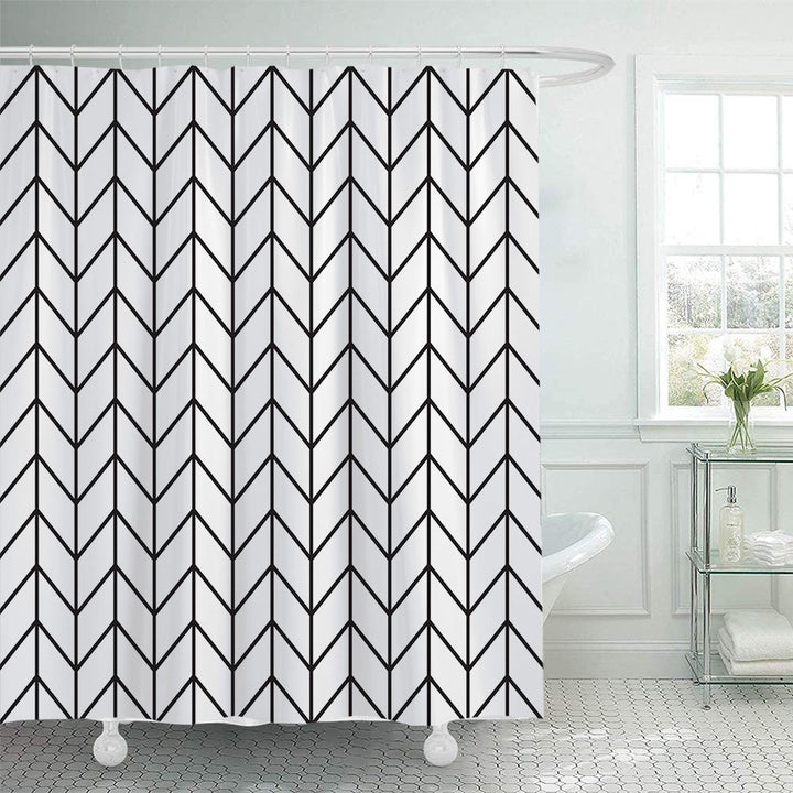 Modern Geometric Shower Curtain Bowlift