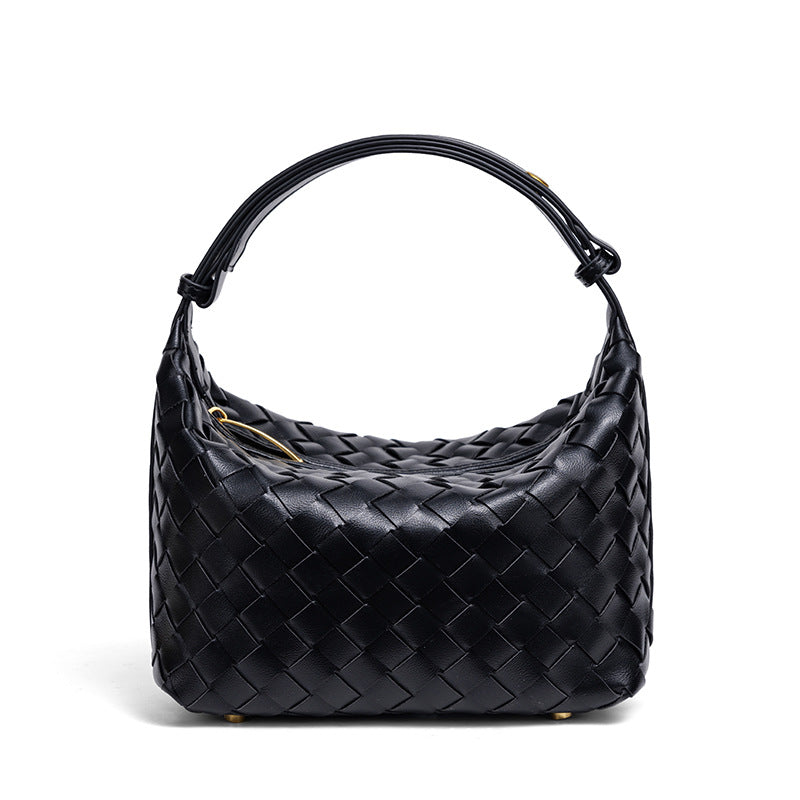 Handmade Woven Leather Mini Bag Bowlift
