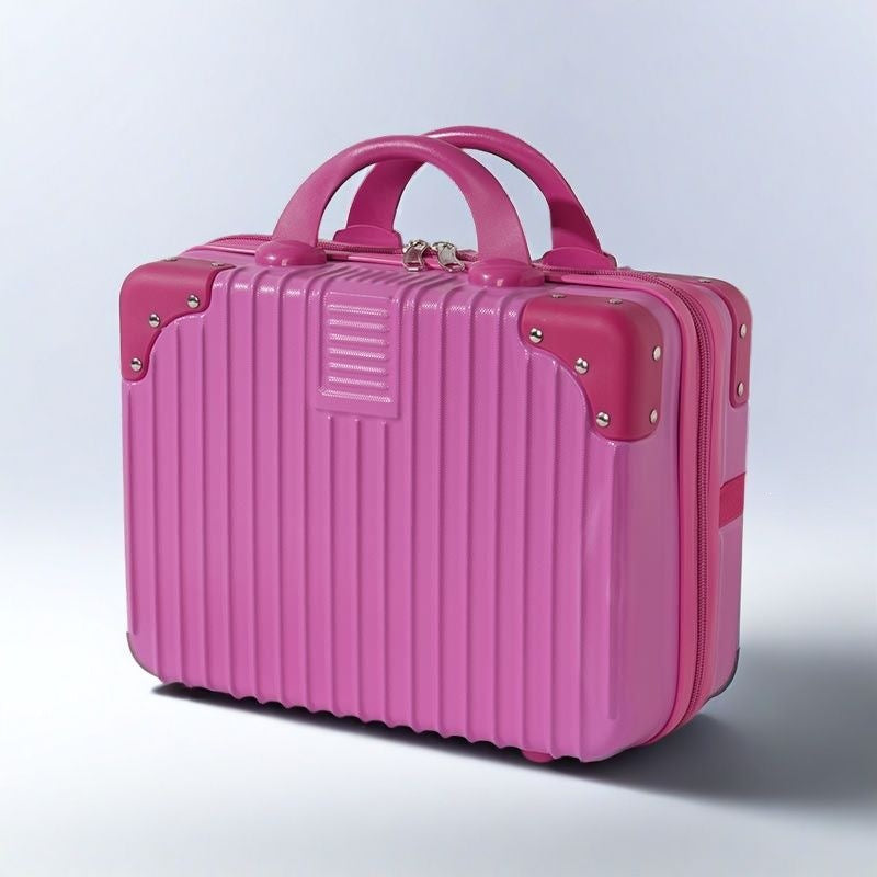 Hard-shell carry-on suitcase with secure lock and innovative design Bowlift