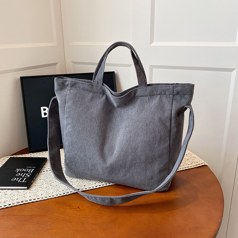 WoSoft Corduroy Tote Bag Bowlift