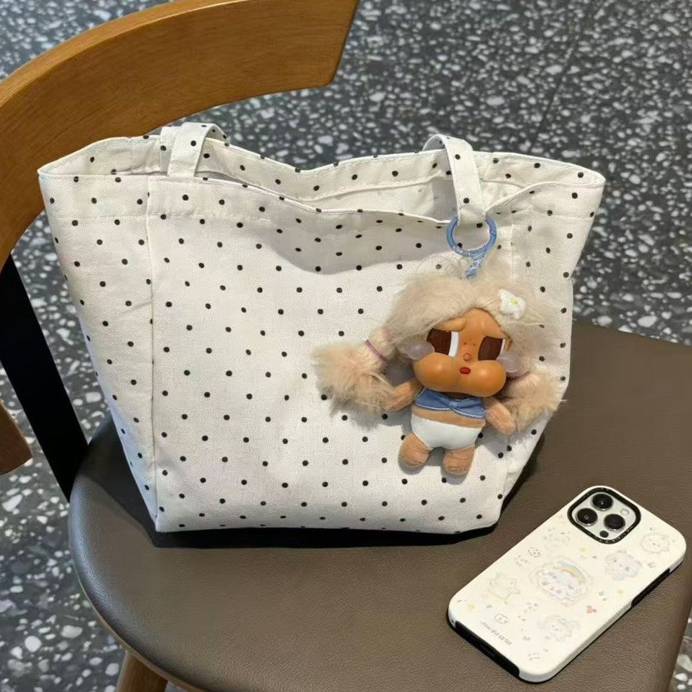 Trendy cotton bag with dots Bowlift