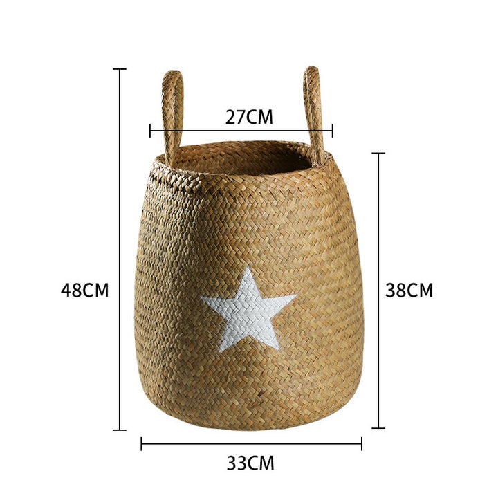 Decorative Natural Wicker Storage Basket Bowlift