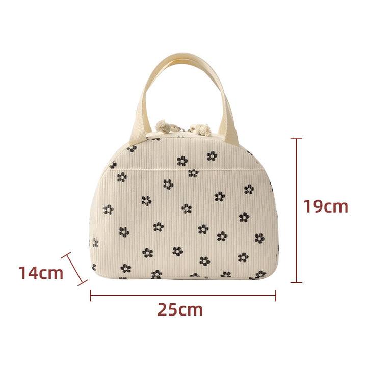 Insulated Lunch Tote with Side Pocket Bowlift